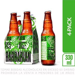 Cerveza-Barbarian-174-IPA-Pack-4-Botella-330-ml-Fo